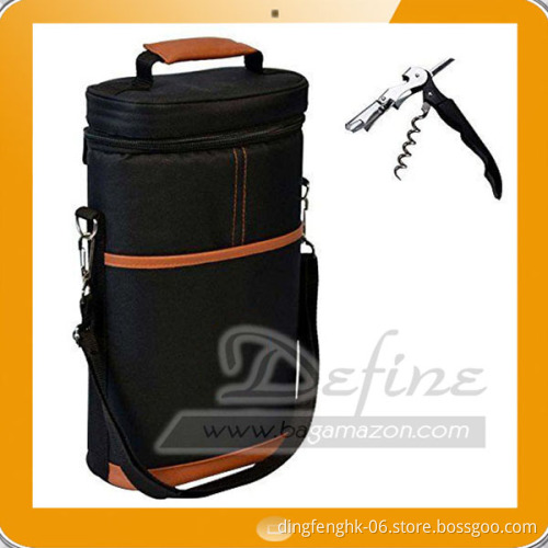 traveling wine bag with 2 bottle